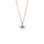 Evil Eye Protective Necklace in Stainless Steel