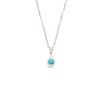 Evil Eye Lucky Charm Necklace in Stainless Steel