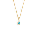 Evil Eye Lucky Charm Necklace in Stainless Steel