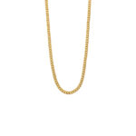 Thin Curb Chain in Stainless Steel and Gold Plated