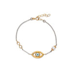 Open Eye Bracelet with Pearl Stone