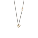 Heart Chain Necklace with Pearl Stone
