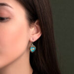 Gerochristo - Heart Earrings in Sterling Silver with Doublet Gemstones - Image 2