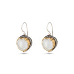 Gerochristo - Heart Earrings in Sterling Silver with Doublet Gemstones