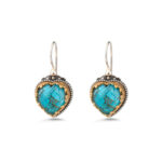 Gerochristo - Heart Earrings in Sterling Silver with Doublet Gemstones - Image 3