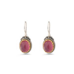 Gerochristo - Oval earrings in sterling silver with Doublet Gemstones