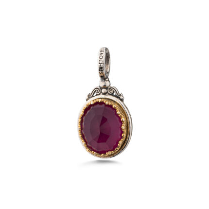 Gerochristo - Iris Oval Pendant with Doublet Gemstone