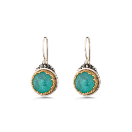 Gerochristo - Iris Earrings in Sterling Silver with Amazonite