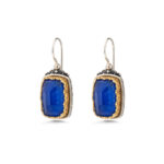 Gerochristo - Iris Rectangular earrings in Sterling silver with Doublet Gemstones