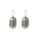 Gerochristo - Iris Rectangular earrings in Sterling silver with Doublet Gemstones - Image 3