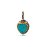Gerochristo - Iris Small Triangle Pendant in Sterling Silver with Doublet Gemstone