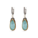 Gerochristo - Iris Dangle earrings in Sterling silver with Doublet Gemstones