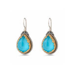 Gerochristo - Dione teardrop earrings in Sterling silver with Doublet Gemstones