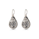 Gerochristo - Dione teardrop earrings in Sterling silver with Doublet Gemstones - Image 3