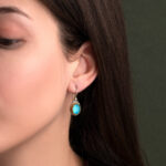 Gerochristo - Dione oval earrings in sterling silver with Doublet Gemstones - Image 2
