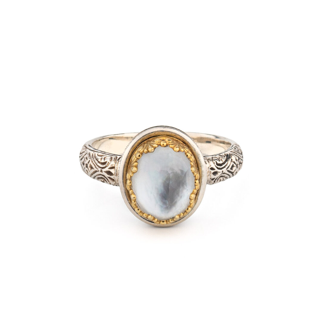 P20022 Gerochristo - Moonstone ring in 925 Sterling Silver - Image 1