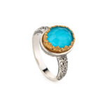 Gerochristo - Iris ring with Turquoise in 925 Sterling Silver - Image 3