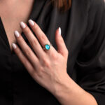 Gerochristo - Iris ring with Turquoise in 925 Sterling Silver - Image 2