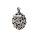 Gerochristo - Penelope Big Oval Pendant is Sterling Silver with Doublet Gemstone - Image 3