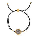 Textile String Bracelet with the Pegasus on a Sterling Silver Coin