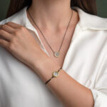 Textile String Bracelet with the Pegasus on a Sterling Silver Coin - Image 2