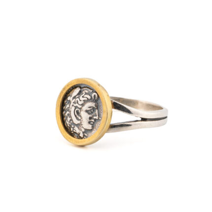 Heracles Coin Ring – Sterling Silver Gold Plated