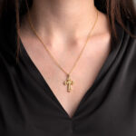 Byzantine Cross Necklace with Zircon - 925 Sterling Silver - Image 2