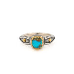 Doublet Ruby or Turquoise Byzantine Ring – Sterling Silver 925