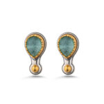 Amazonite Doublet Stud Earrings – 925 Sterling Silver
