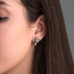 Amazonite Doublet Stud Earrings – 925 Sterling Silver