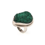 Malachite Cocktail Ring – 925 Sterling Silver