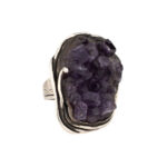 Raw Amethyst Ring – 925 Sterling Silver