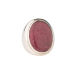 Oval Rhodonite Cocktail Ring – Sterling Silver 925