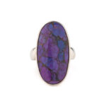 Oval Purple Copper Ring – 925 Sterling Silver
