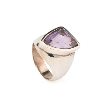 925 Sterling Silver Ring with Pink Amethyst