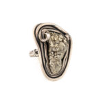 925 Sterling Silver Ring with Raw Pyrite