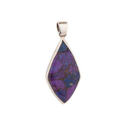 Rhombus Purple Copper Pendant – Sterling Silver 925