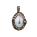 925 Sterling Silver Oval Shell Pendant