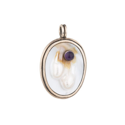 Pearl and Amethyst Pendant – Sterling Silver 925