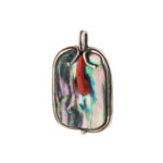 Open Heart Pendant with Coral and Mother of Pearl – 925 Silver