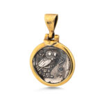 Athena Greek Goddess Coin Pendant - Sterling Silver - Image 3