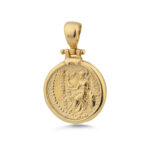 Athena Greek Goddess Coin Pendant - Sterling Silver - Image 6