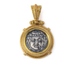 Medusa Pendant - 925 Sterling Silver Gold Plated