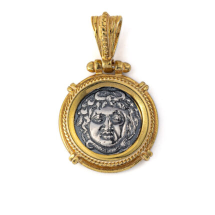 Medusa Pendant - 925 Sterling Silver Gold Plated