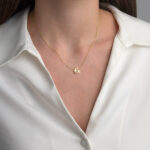 Family Necklace with Parents and Daughter Pendant - 9K Gold - Image 2