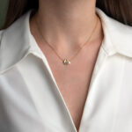 Family Necklace with Parents Son and Daughter Pendant - 9K Gold - Image 2