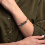 Gerochristo - Iris Oval Bracelet in Sterling Silver with Malachite - Image 2
