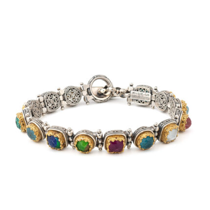 Gerochristo – Iris bracelet with Multi Precious Doublet Stones
