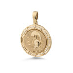 14K Gold Spartan Helmet Pendant