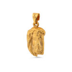 9K Gold Jesus Christ Face Pendant – Religious Charm Necklace